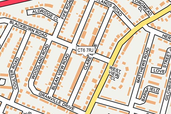 CT6 7RJ map - OS OpenMap – Local (Ordnance Survey)