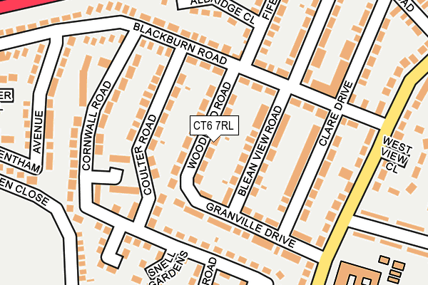 CT6 7RL map - OS OpenMap – Local (Ordnance Survey)
