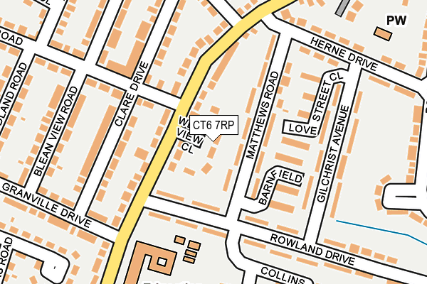 CT6 7RP map - OS OpenMap – Local (Ordnance Survey)