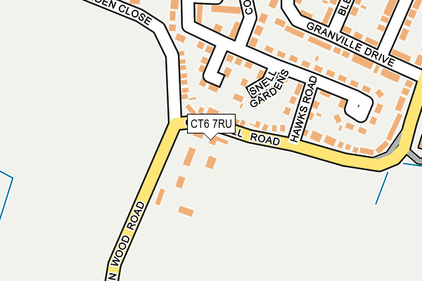 CT6 7RU map - OS OpenMap – Local (Ordnance Survey)