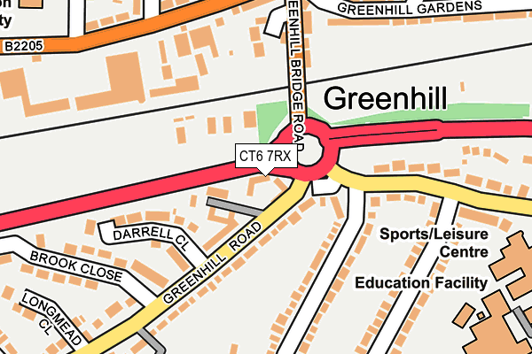 CT6 7RX map - OS OpenMap – Local (Ordnance Survey)