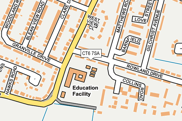 CT6 7SA map - OS OpenMap – Local (Ordnance Survey)