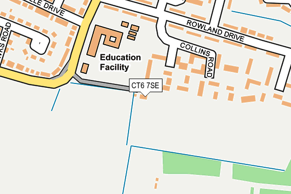 CT6 7SE map - OS OpenMap – Local (Ordnance Survey)
