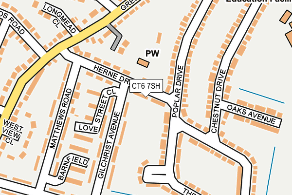 CT6 7SH map - OS OpenMap – Local (Ordnance Survey)
