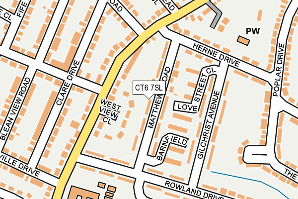 CT6 7SL map - OS OpenMap – Local (Ordnance Survey)
