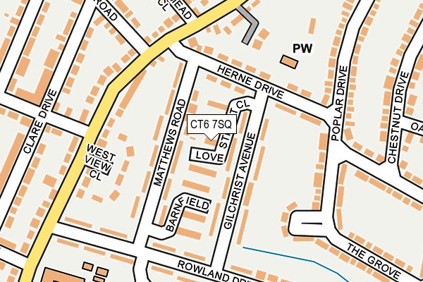 CT6 7SQ map - OS OpenMap – Local (Ordnance Survey)