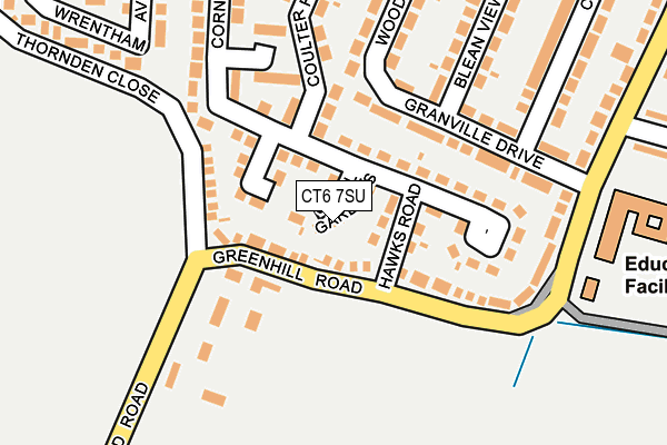 CT6 7SU map - OS OpenMap – Local (Ordnance Survey)