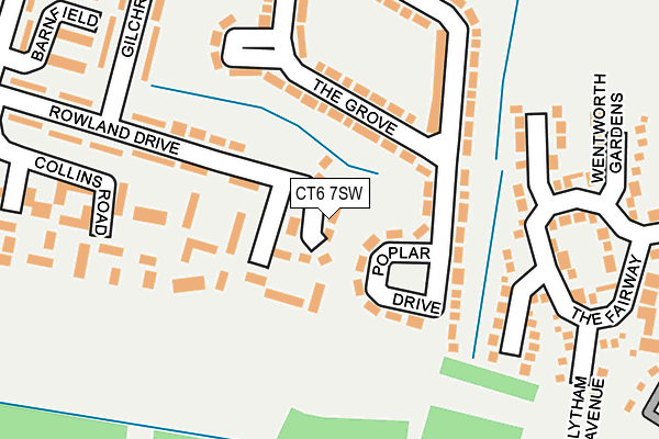 CT6 7SW map - OS OpenMap – Local (Ordnance Survey)