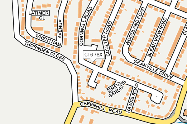 CT6 7SX map - OS OpenMap – Local (Ordnance Survey)