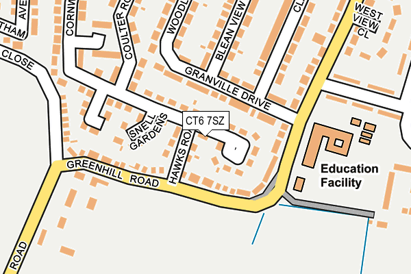 CT6 7SZ map - OS OpenMap – Local (Ordnance Survey)