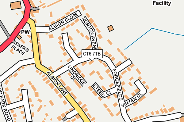 CT6 7TB map - OS OpenMap – Local (Ordnance Survey)