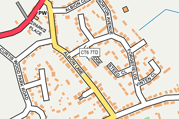 CT6 7TD map - OS OpenMap – Local (Ordnance Survey)