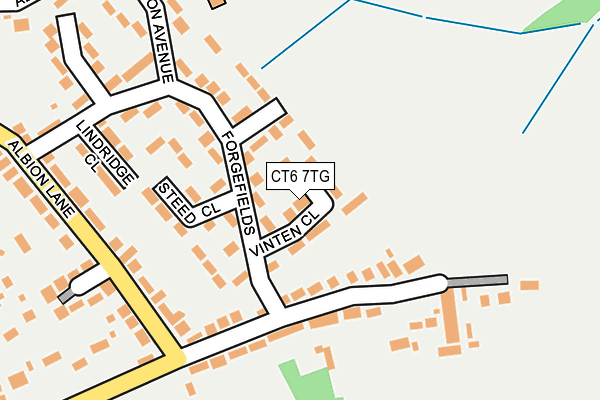 CT6 7TG map - OS OpenMap – Local (Ordnance Survey)