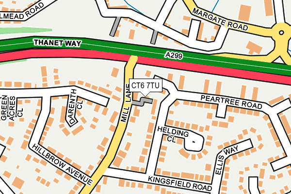 CT6 7TU map - OS OpenMap – Local (Ordnance Survey)