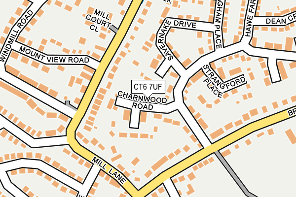 CT6 7UF map - OS OpenMap – Local (Ordnance Survey)
