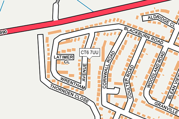 CT6 7UU map - OS OpenMap – Local (Ordnance Survey)