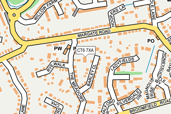 CT6 7XA map - OS OpenMap – Local (Ordnance Survey)