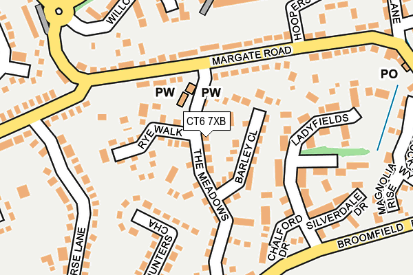 CT6 7XB map - OS OpenMap – Local (Ordnance Survey)