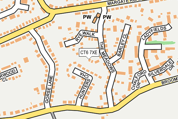 CT6 7XE map - OS OpenMap – Local (Ordnance Survey)
