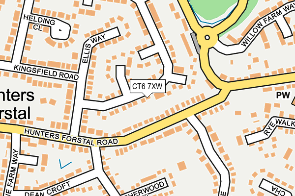 CT6 7XW map - OS OpenMap – Local (Ordnance Survey)