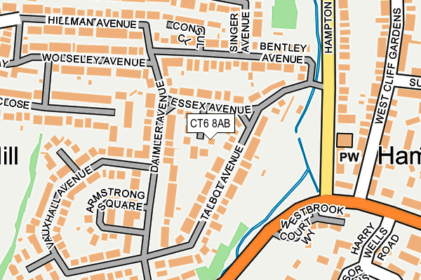 CT6 8AB map - OS OpenMap – Local (Ordnance Survey)