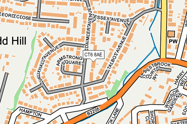 CT6 8AE map - OS OpenMap – Local (Ordnance Survey)