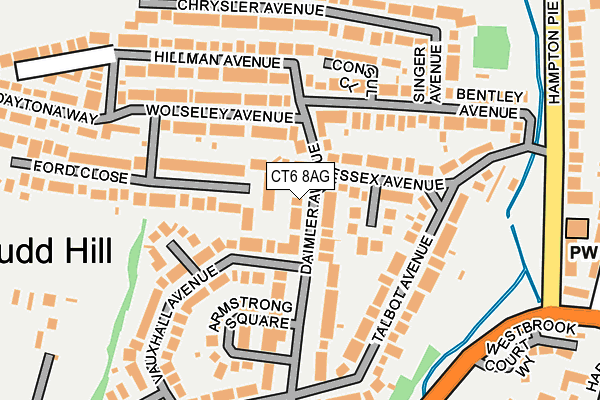 CT6 8AG map - OS OpenMap – Local (Ordnance Survey)