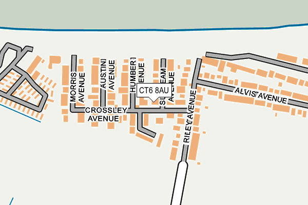 CT6 8AU map - OS OpenMap – Local (Ordnance Survey)