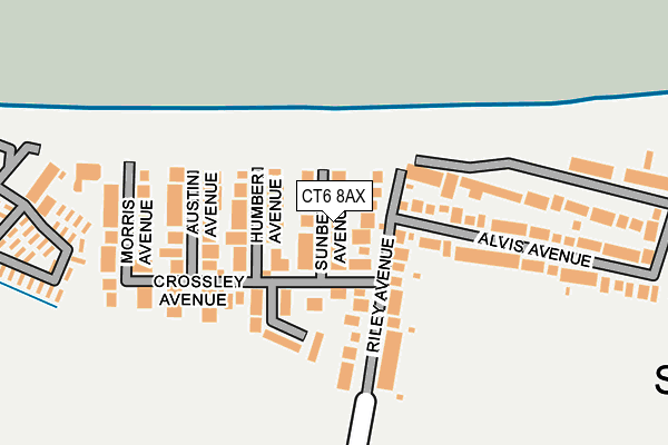 CT6 8AX map - OS OpenMap – Local (Ordnance Survey)