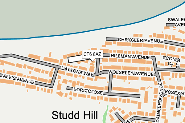CT6 8AZ map - OS OpenMap – Local (Ordnance Survey)