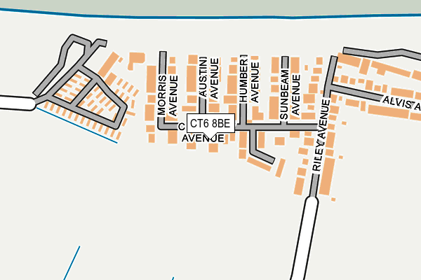 CT6 8BE map - OS OpenMap – Local (Ordnance Survey)