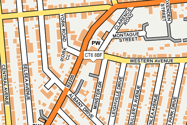 CT6 8BF map - OS OpenMap – Local (Ordnance Survey)