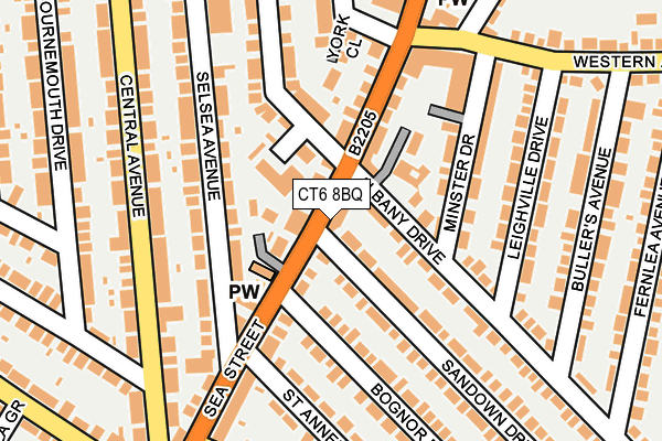 CT6 8BQ map - OS OpenMap – Local (Ordnance Survey)