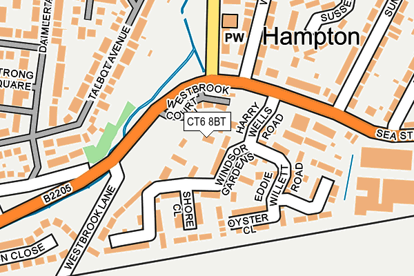 CT6 8BT map - OS OpenMap – Local (Ordnance Survey)