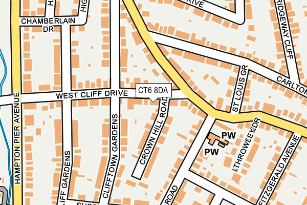 CT6 8DA map - OS OpenMap – Local (Ordnance Survey)