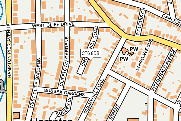 CT6 8DB map - OS OpenMap – Local (Ordnance Survey)