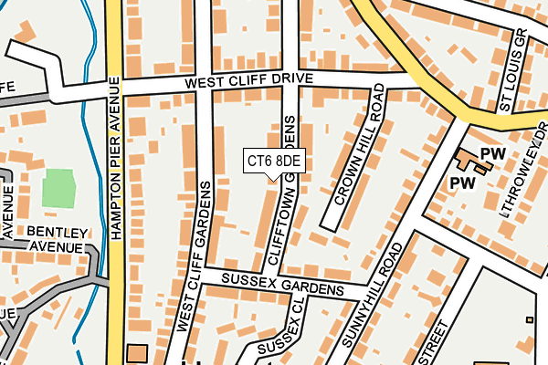 CT6 8DE map - OS OpenMap – Local (Ordnance Survey)