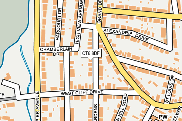 CT6 8DF map - OS OpenMap – Local (Ordnance Survey)
