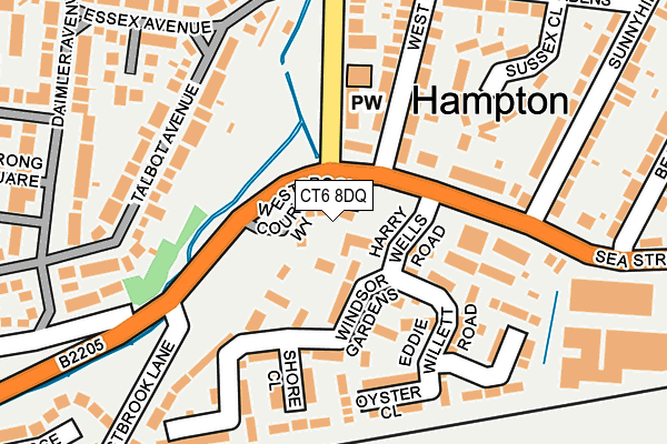 CT6 8DQ map - OS OpenMap – Local (Ordnance Survey)