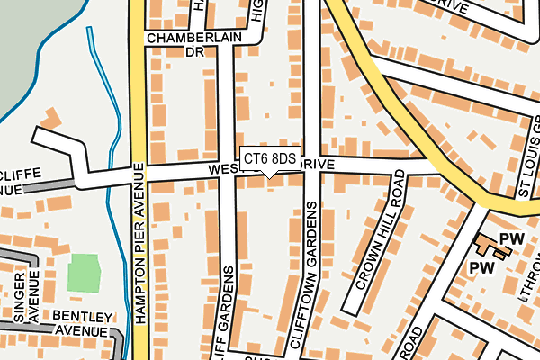 CT6 8DS map - OS OpenMap – Local (Ordnance Survey)