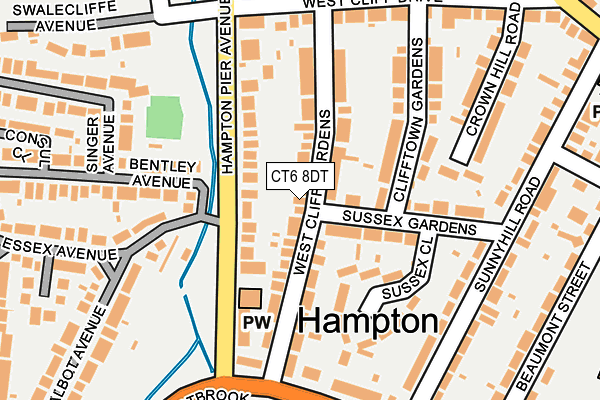 CT6 8DT map - OS OpenMap – Local (Ordnance Survey)