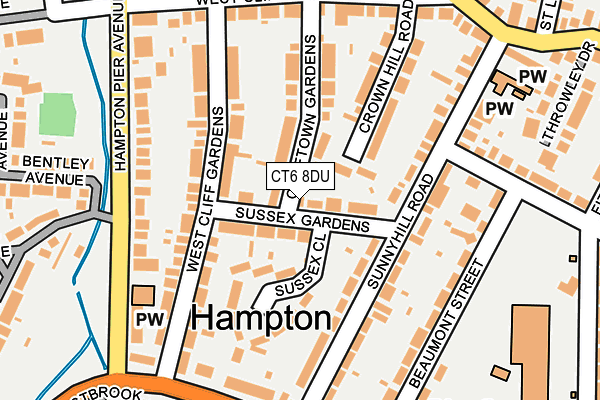 CT6 8DU map - OS OpenMap – Local (Ordnance Survey)