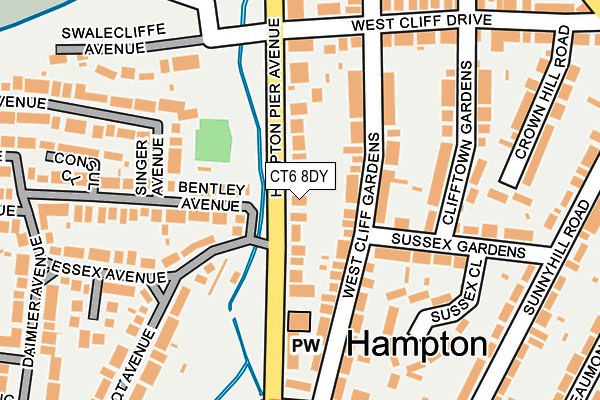 CT6 8DY map - OS OpenMap – Local (Ordnance Survey)