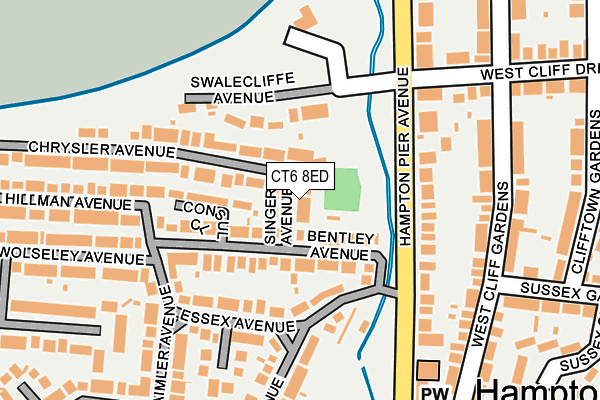 CT6 8ED map - OS OpenMap – Local (Ordnance Survey)