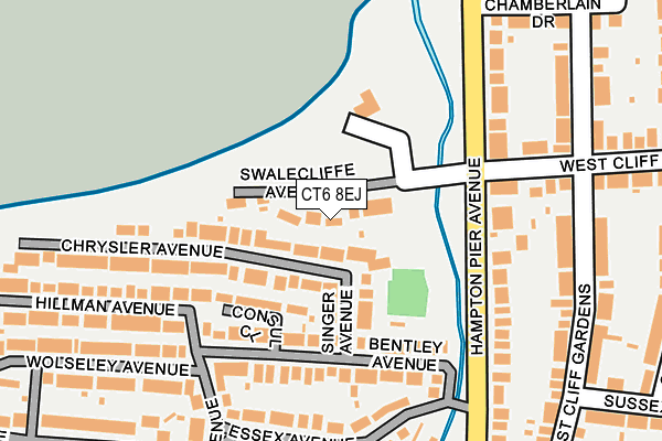 CT6 8EJ map - OS OpenMap – Local (Ordnance Survey)