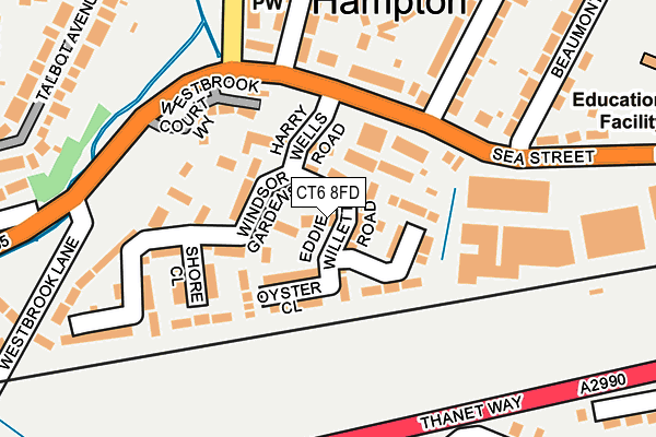 CT6 8FD map - OS OpenMap – Local (Ordnance Survey)