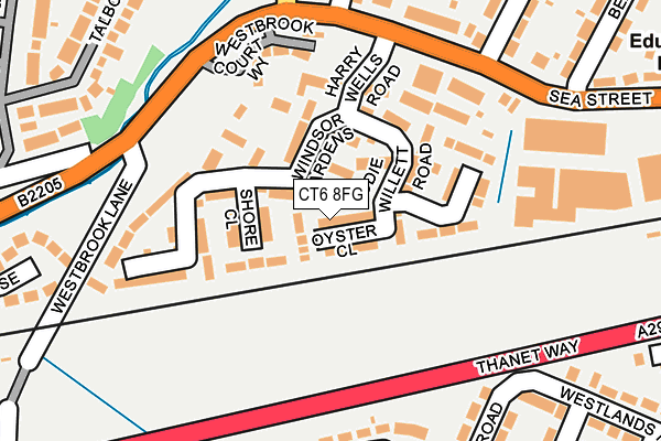 CT6 8FG map - OS OpenMap – Local (Ordnance Survey)