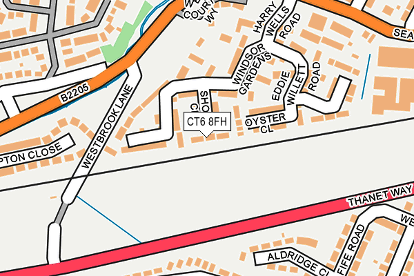CT6 8FH map - OS OpenMap – Local (Ordnance Survey)