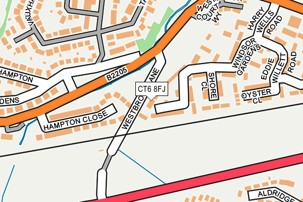 CT6 8FJ map - OS OpenMap – Local (Ordnance Survey)