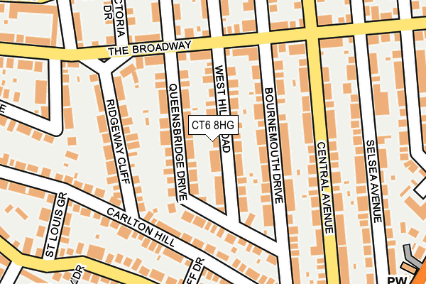 CT6 8HG map - OS OpenMap – Local (Ordnance Survey)